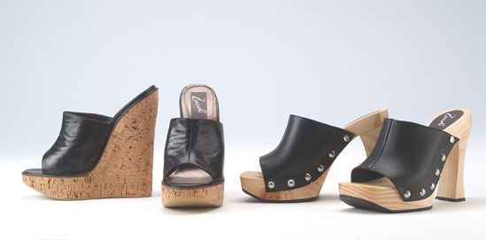 high heels, cork, wood, kork, holz 